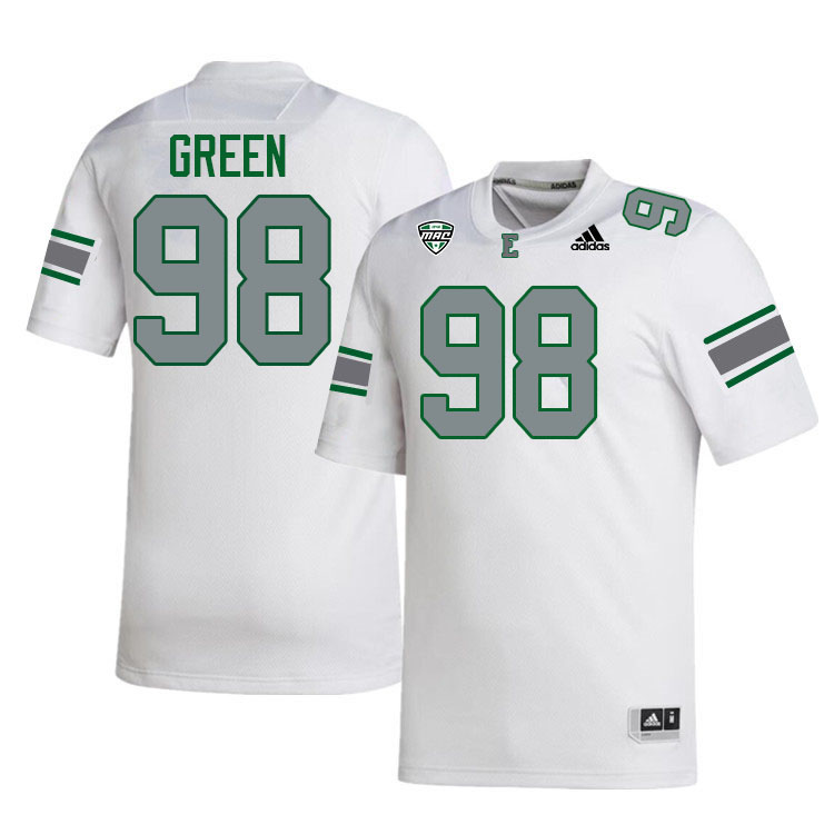 Eastern Michigan Eagles #98 Donovan Green College Football Jerseys Stitched-White